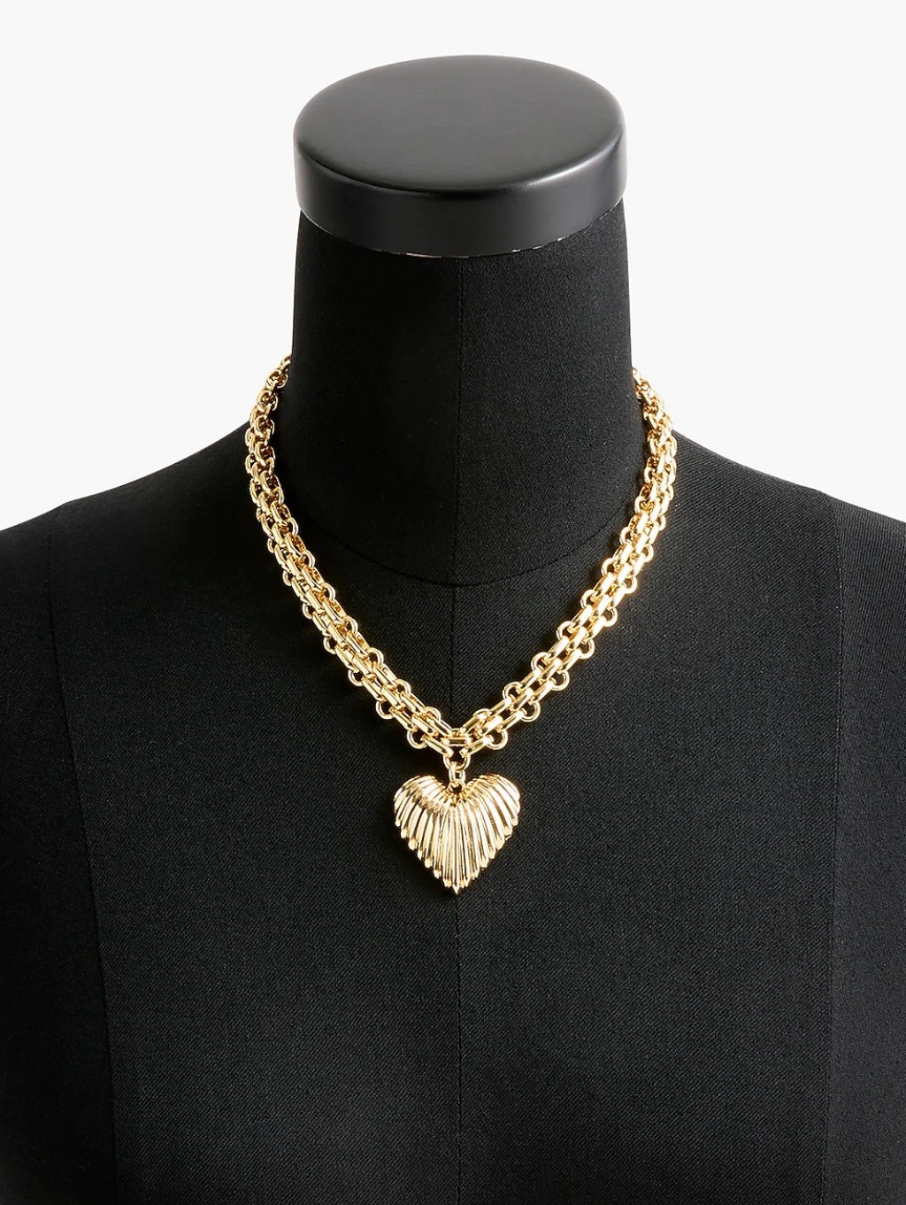 JCrew Heart Pendant Chain Necklace